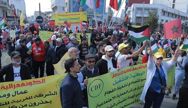 بسبب مسها بالوحدة الترابية للمملكة.. الكونفدرالية الديمقراطية للشغل تنسحب من جبهة الدفاع عن فلسطين